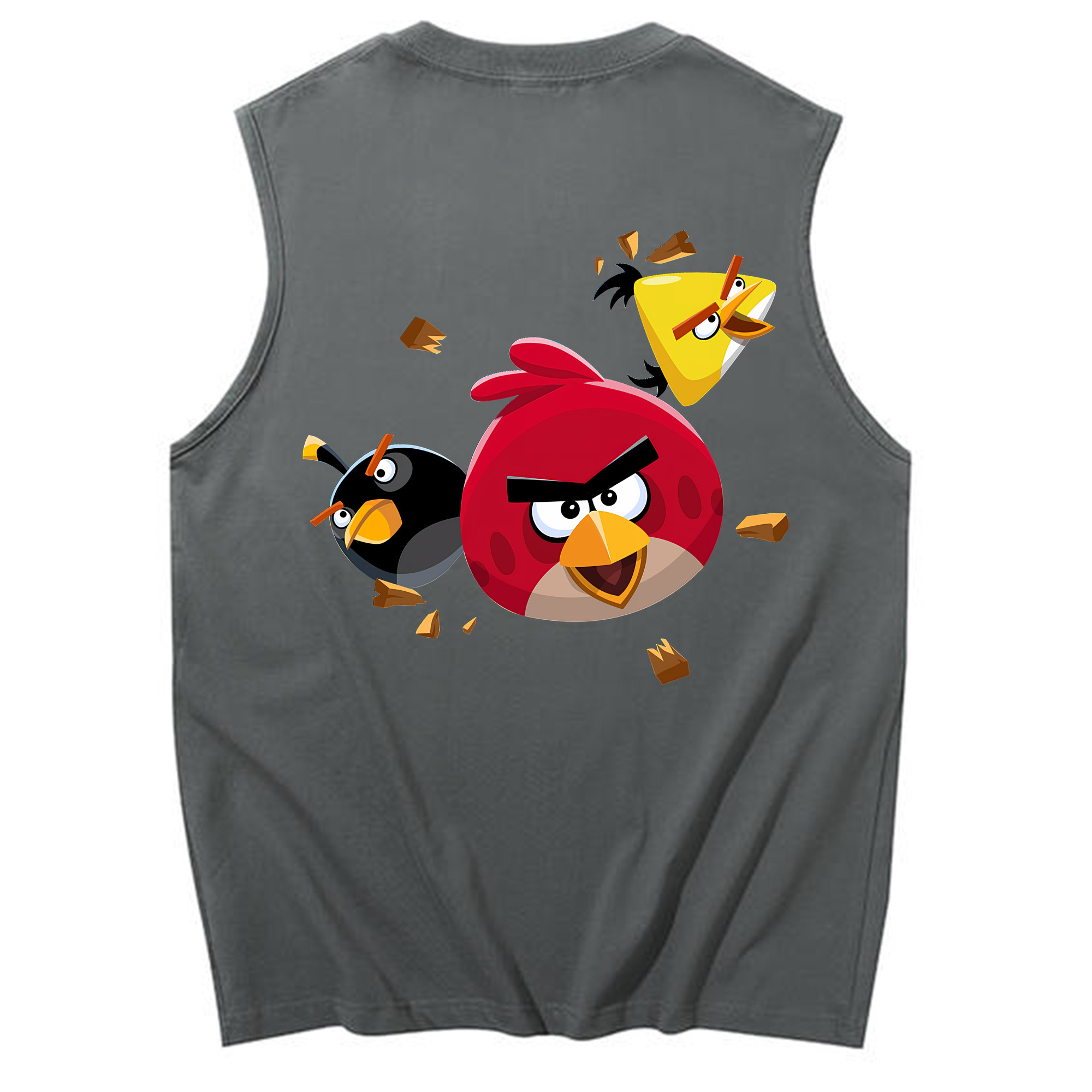 （画像用） Angry Birds アングリーバード コットン100％タンクトップ（背面プリント）